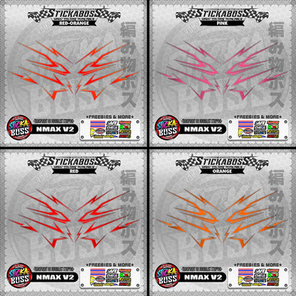【PREMIUM UV PRINT】TRANSPARENT NMAX V2 STICKER DECALS ( 001 MINIMALIST STRIPPING )【WITH FREEBIES】