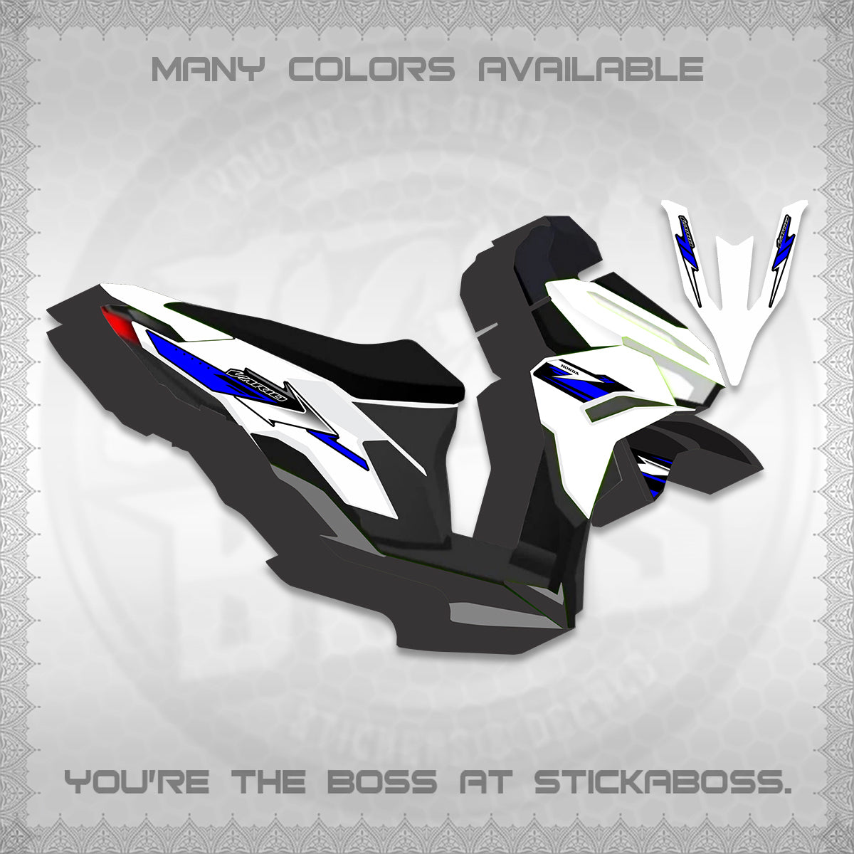 CLICK 125 V3 VARIO DECALS (2023 CUSTOM STYLE 01) STICKER KITS By STICKABOSS