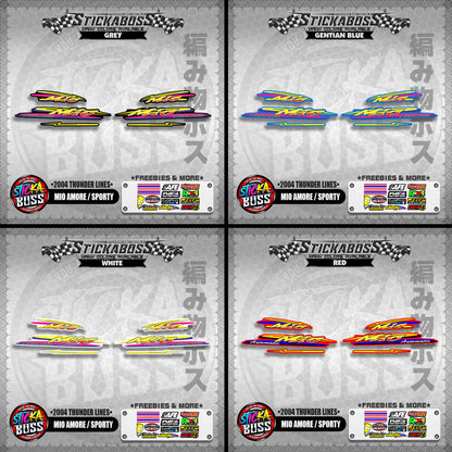 MIO AMORE / SPORTY STICKER DECALS ( 2004 THUNDER LINES )【WITH FREEBIES】