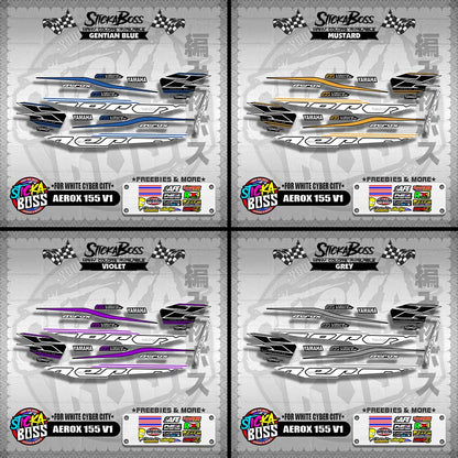 AEROX 155 V1 DECALS ( FOR WHITE CYBER CITY )【WITH FREEBIES】