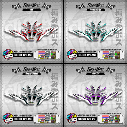 CLICK 125 V3 DECALS ( VR182110 BMW DESIGN )【WITH FREEBIES】