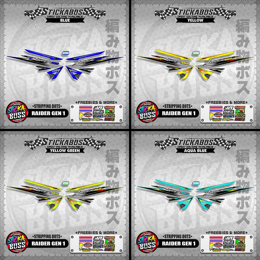 RAIDER GEN 1 STICKER DECAL ( STRIPPING DOTS)【WITH FREEBIES】