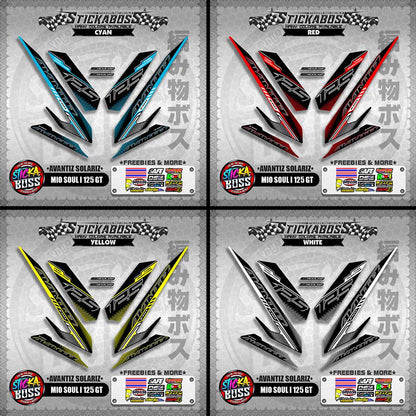 MIO SOUL I 125 GT STICKER DECALS ( AVANTIZ SOLARIZ )【WITH FREEBIES】