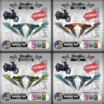 SNIPER 150 STOCK DECALS ( 2019 RC VIETNAM )【WITH FREEBIES】