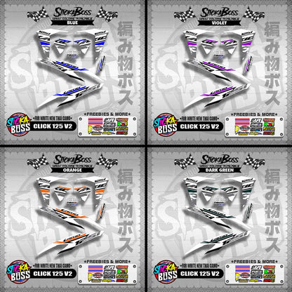 CLICK 125 V2 DECALS ( FOR WHITE NEW THAI CAMO ) WITH FREEBIES】