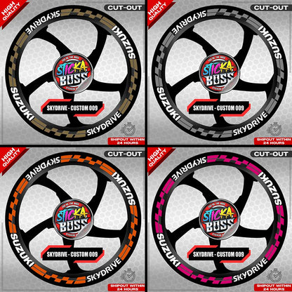 SKYDRIVE MAG STICKER SET ( 2 MAGS ) - CUSTOM 009 | VINYL WATERPROOF CUT-OUT DECALS