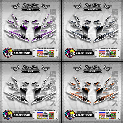 AEROX 155 V2 DECALS ( FOR WHITE MALAYSIAN CUSTOM 003 )【WITH FREEBIES】