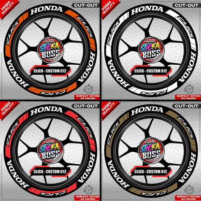 CLICK 125 / 150 / 160 MAG STICKER SET  ( 2 MAGS ) - CUSTOM 012 | VINYL WATERPROOF CUT-OUT DECALS
