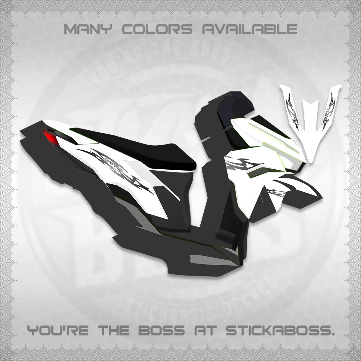 CLICK 125 V3 INDO VARIO FOR WHITE DECALS (2026 NUSANTARA STRIPING) STICKER DECALS By STICKABOSS