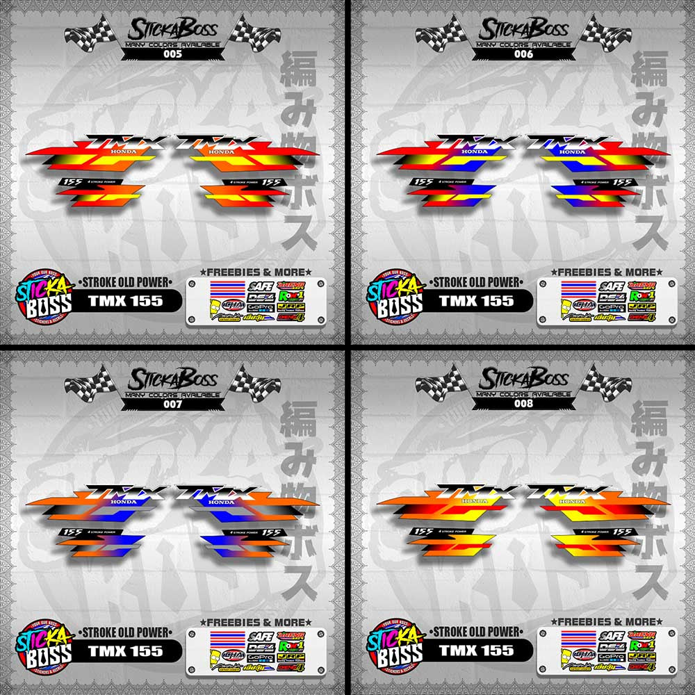 TMX 155 DECALS ( STROKE OLD POWER ) [ PREMIUM GLOSSY LAMINATED ]【WITH FREEBIES】