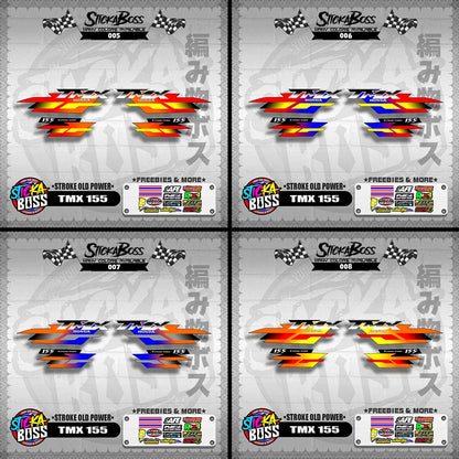 TMX 155 DECALS ( STROKE OLD POWER ) [ PREMIUM GLOSSY LAMINATED ]【WITH FREEBIES】