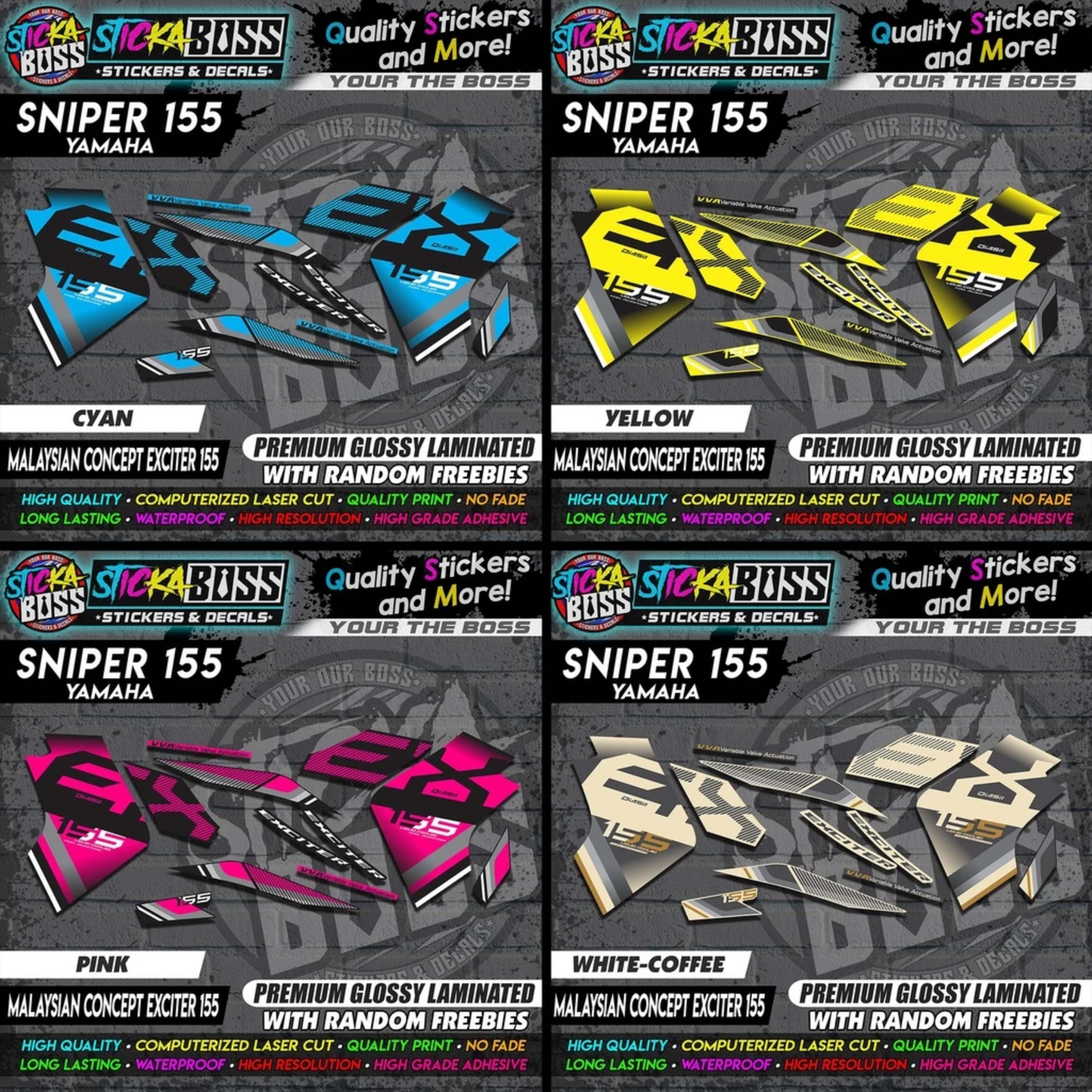 SNIPER 155 New Stock Decals [ MALAYSIAN CONCEPT EXCITER 155 ]