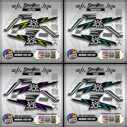 AEROX 155 V2 DECALS ( NVX 444 STAR BLAZE )【WITH FREEBIES】