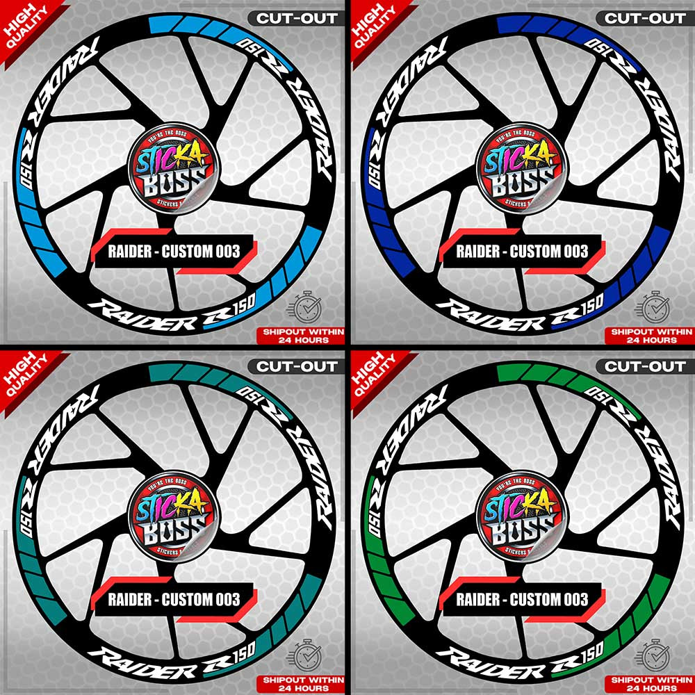 RAIDER R150 MAG STICKER SET ( 2 MAGS ) - CUSTOM 003 | VINYL WATERPROOF CUT-OUT DECALS