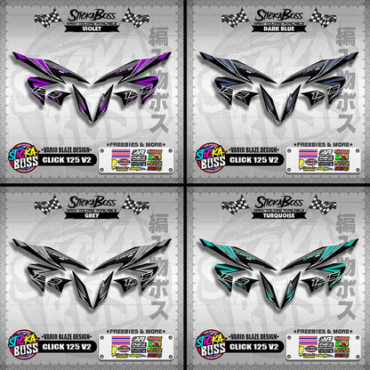 CLICK 125 V2 DECALS ( VARIO BLAZE DESIGN )【WITH FREEBIES】