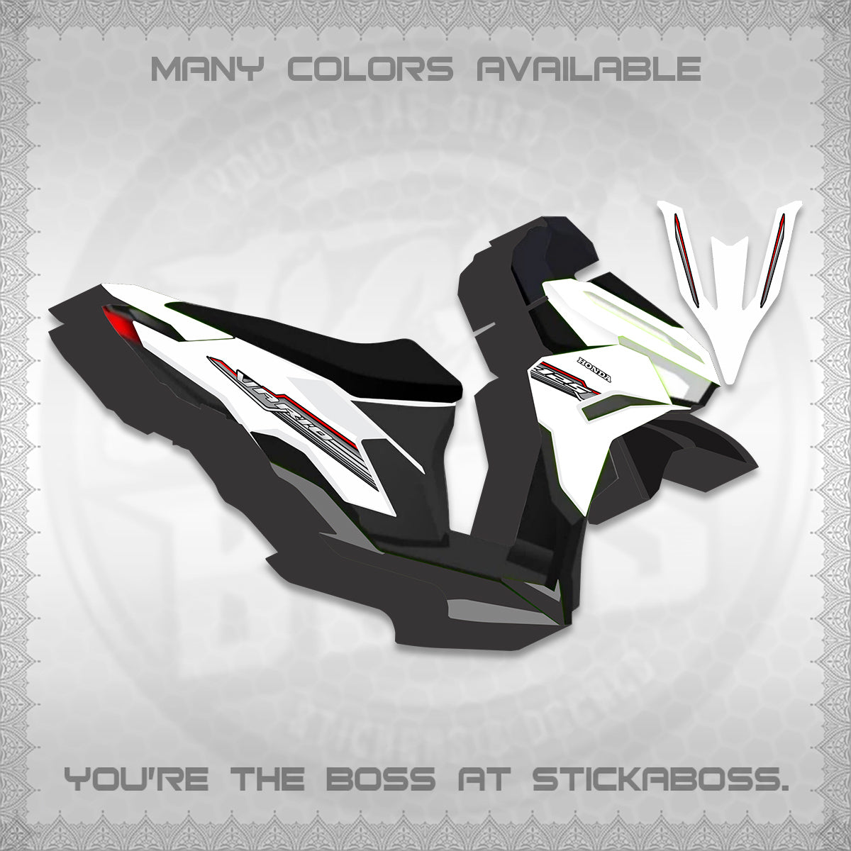 CLICK 125 V3 INDO DECALS (2024 SV 07-A2 STYLE) STICKER KITS By STICKABOSS