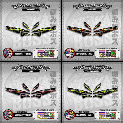 MIO SPORTY  SMILE INDO STICKER DECALS ( A9 VARIASI )【WITH FREEBIES】