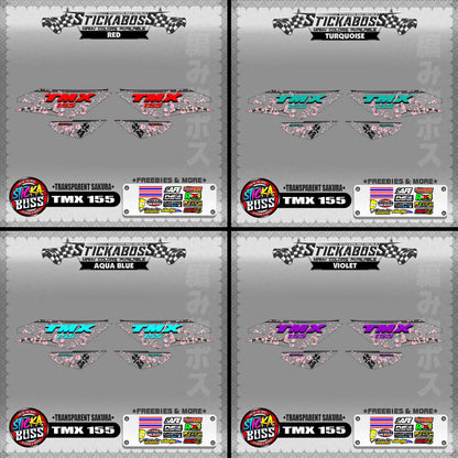 【PREMIUM UV PRINT】TRANSPARENT TMX 155 STICKER DECALS ( SAKURA )【WITH FREEBIES】