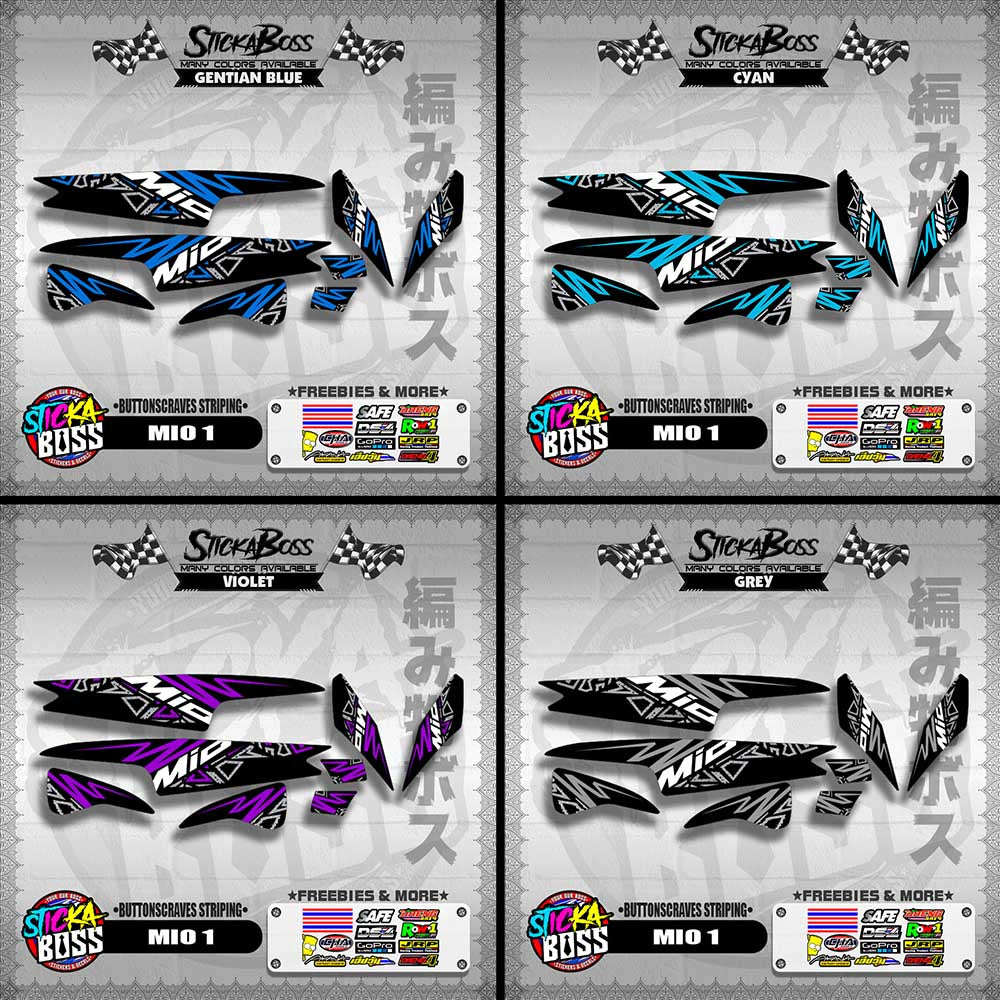 MIO 1 DECALS ( BUTTONSCRAVES STRIPING )【WITH FREEBIES】