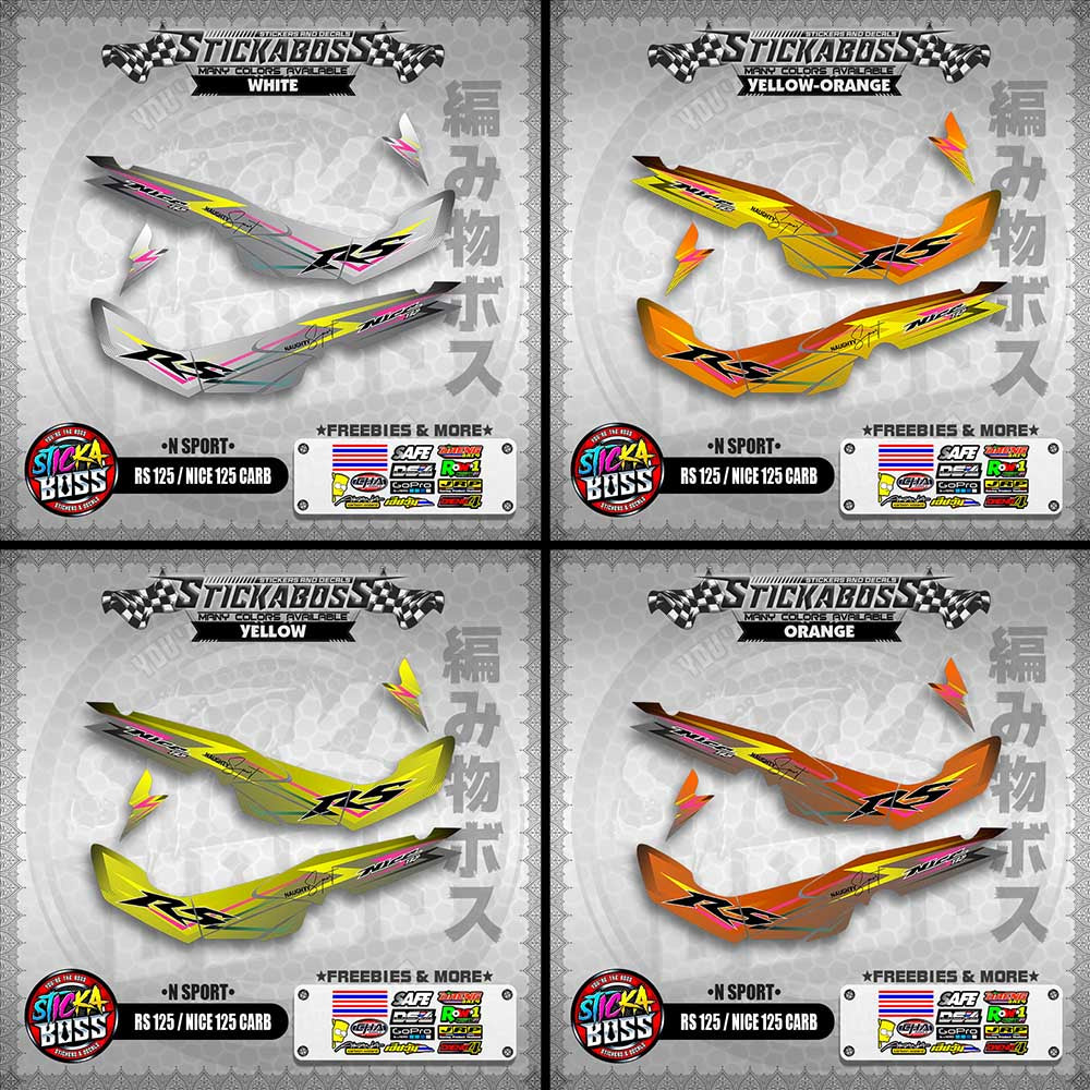 RS 125 NICE / 125 CARB STICKER DECALS ( N SPORT )【WITH FREEBIES】