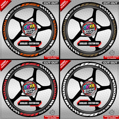 AIRBLADE 150 / 160 MAG STICKER SET ( 2 MAGS ) - CUSTOM 008 | VINYL WATERPROOF CUT-OUT DECALS