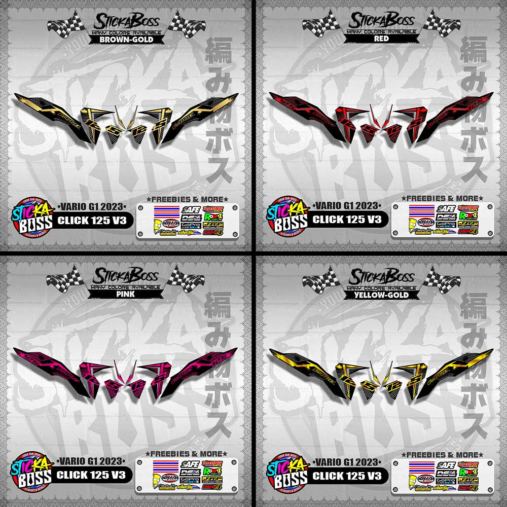 CLICK 125 V3 DECALS ( VARIO G1 2023 )【WITH FREEBIES】