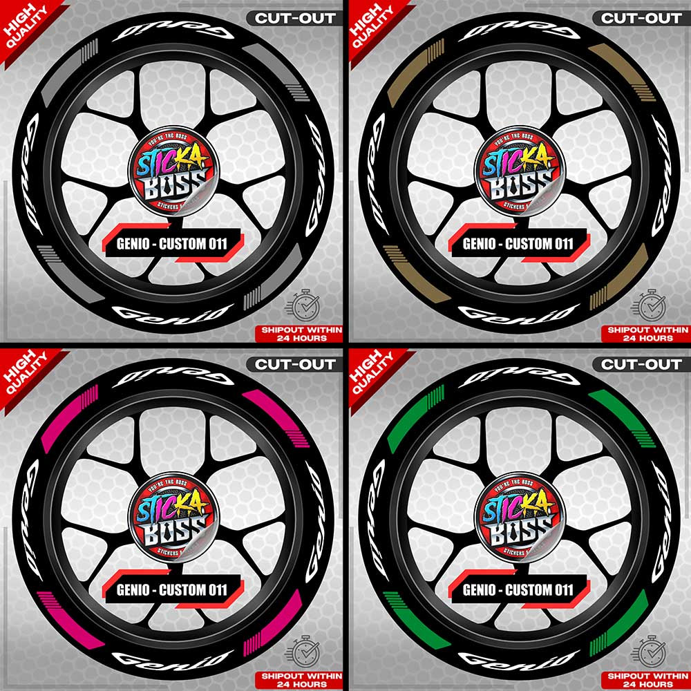 GENIO MAG STICKER SET ( 2 MAGS ) - CUSTOM 011 | VINYL WATERPROOF CUT-OUT DECALS