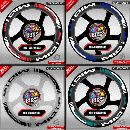 MIO I 125 MAG STICKER SET  ( 2 MAGS ) - CUSTOM 003 | VINYL WATERPROOF CUT-OUT DECALS