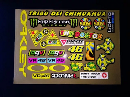 [ BUNDLE SET ] REFLECTORIZED VISOR STICKERS [ THICKER QUALITY / HD PRINTOUT / MACHINE CUT ]