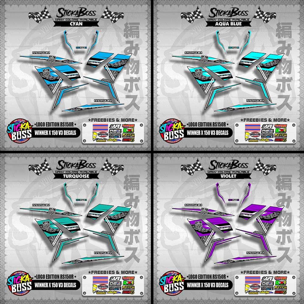 WINNER X 150 V3 DECALS ( LOGO EDITION RS150R )【WITH FREEBIES】