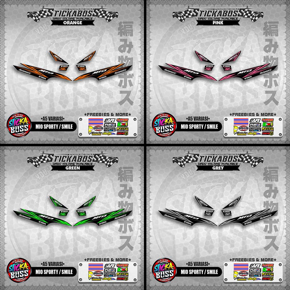 MIO SPORTY / SMILE INDO STICKER DECALS ( A5 VARIASI )【WITH FREEBIES】