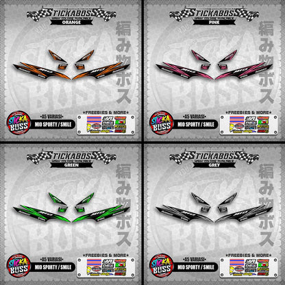 MIO SPORTY / SMILE INDO STICKER DECALS ( A5 VARIASI )【WITH FREEBIES】
