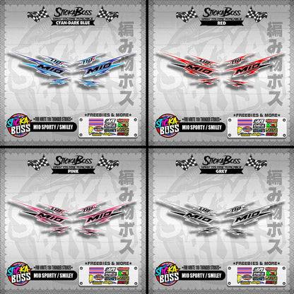 MIO SPORTY  SMILEY DECALS ( FOR WHITE 110i THUNDER STRIKES )【WITH FREEBIES】