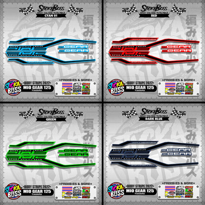MIO GEAR 125 DECALS ( BODY STRIPE 2022 )【WITH FREEBIES】