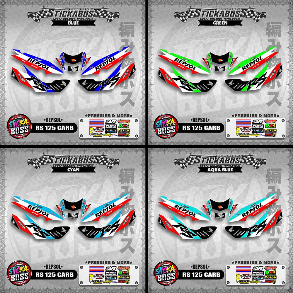 RS 125 CARB STICKER DECALS ( REPSOL )【WITH FREEBIES】
