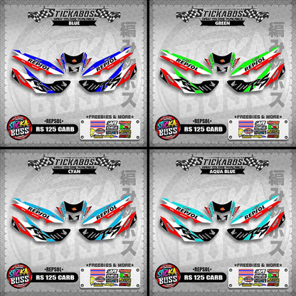 RS 125 CARB STICKER DECALS ( REPSOL )【WITH FREEBIES】