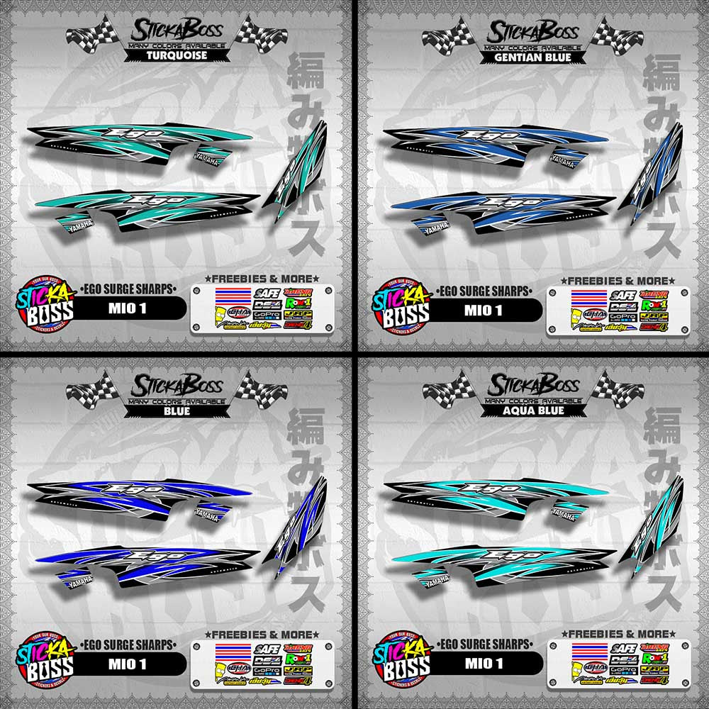 MIO 1 DECALS ( EGO SURGE SHARPS ) [ PREMIUM GLOSSY LAMINATED ]【WITH FREEBIES】