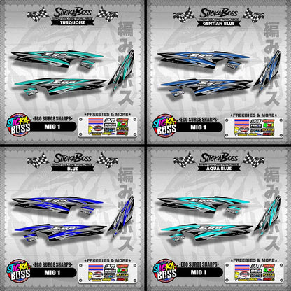 MIO 1 DECALS ( EGO SURGE SHARPS ) [ PREMIUM GLOSSY LAMINATED ]【WITH FREEBIES】