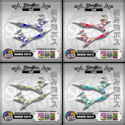 RAIDER 150 FI DECALS ( FOR WHITE NEW HOTWHEELS )【WITH FREEBIES】