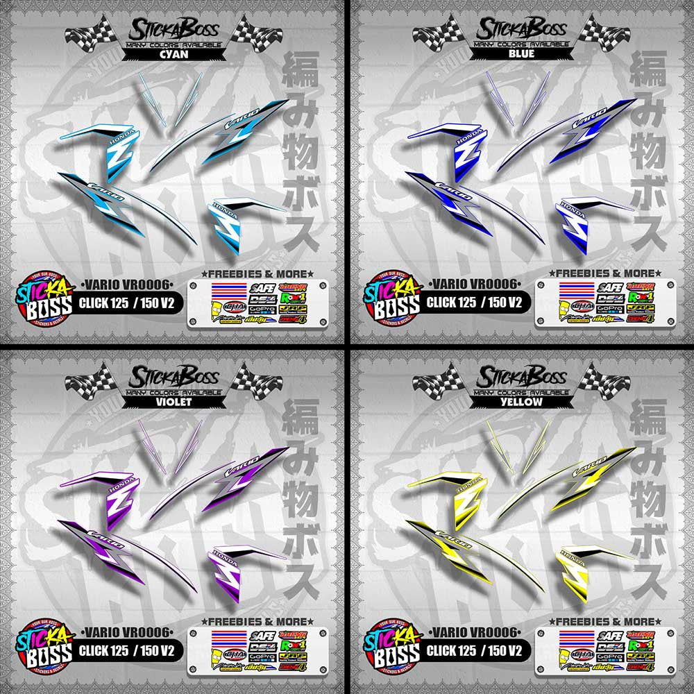 CLICK 125 /150 V2 DECALS ( VARIO VR0006 )【WITH FREEBIES】