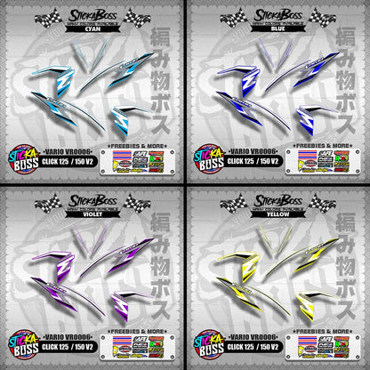CLICK 125 /150 V2 DECALS ( VARIO VR0006 )【WITH FREEBIES】