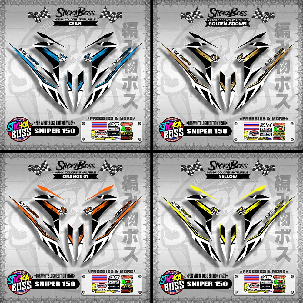 SNIPER 150 DECALS ( WHITE EDITION Y15ZR )【WITH FREEBIES】