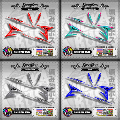 SNIPER 150 DECALS ( 2023 MX FOR WHITE )【WITH FREEBIES】