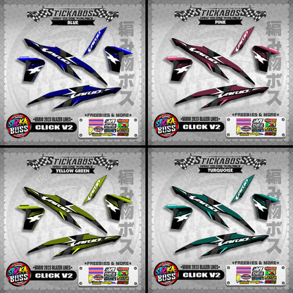 CLICK V2 STICKER DECALS ( VARIO 2023 BLAZER LINES )【WITH FREEBIES】