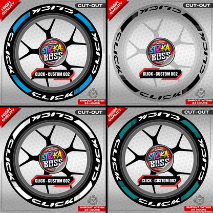 CLICK 125 / 150 / 160 MAGS STICKER SET  ( 2 MAGS ) - CUSTOM 002 | VINYL WATERPROOF CUT-OUT DECALS