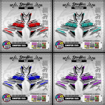 SNIPER 155 DECALS ( 2024 Y16ZR STRIPE EXCITER )【WITH FREEBIES】