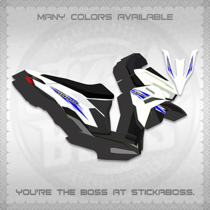 CLICK 125 V3 INDO FOR WHITE DECALS (2024 SV 22-A1 STYLE) STICKER KITS By STICKABOSS