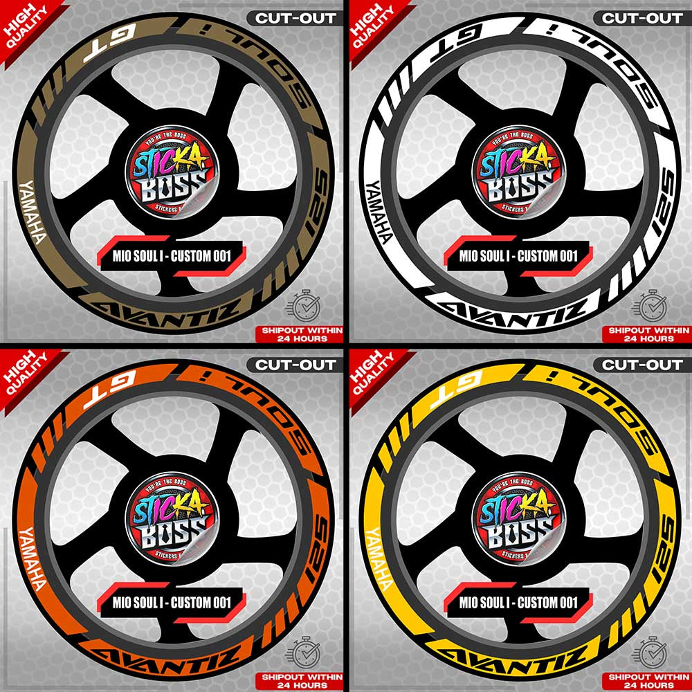 MIO SOUL I 125 MAGS STICKER SET  ( 2 MAGS ) - CUSTOM 001 | VINYL WATERPROOF CUT-OUT DECALS