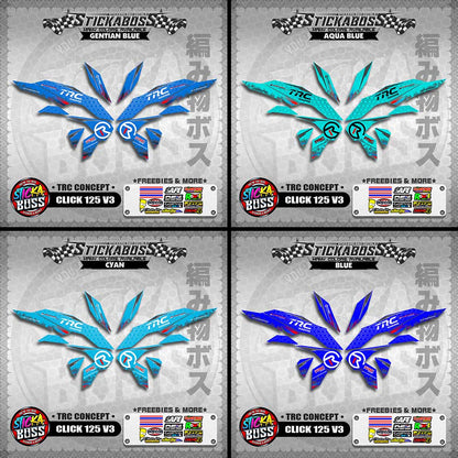 CLICK 125 V3 DECALS ( TRC CONCEPT )【WITH FREEBIES】