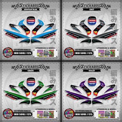MIO SOUL I 125 STICKER DECALS ( 2025 PERTAMINA MANDALIKA )【WITH FREEBIES】